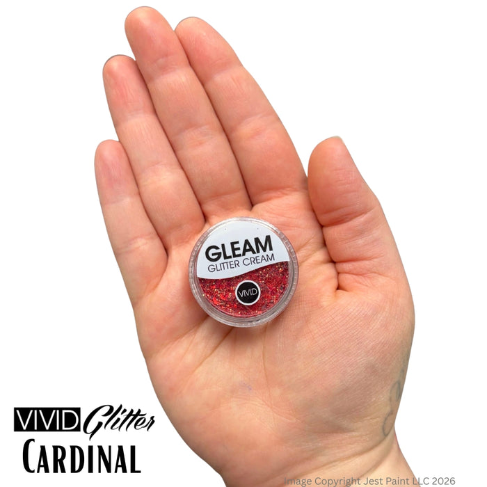 VIVID Glitter |  GLEAM Glitter Cream | Small CARDINAL (10gr)