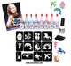 Art Factory | CELEBRATION Glitter Tattoo Kit with 60 Stencils (Designs May Vary)