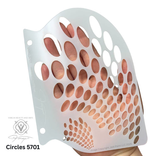 Vargas Stencil - Body Painting Stencil- NEW Circles (5701)