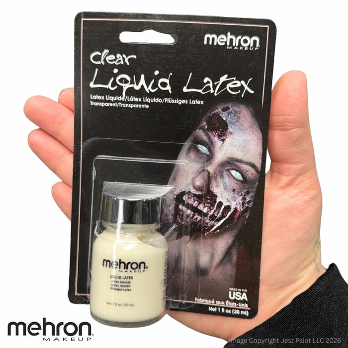 Mehron |  Liquid Latex - (7001) CLEAR (carded) - 1 fl oz.