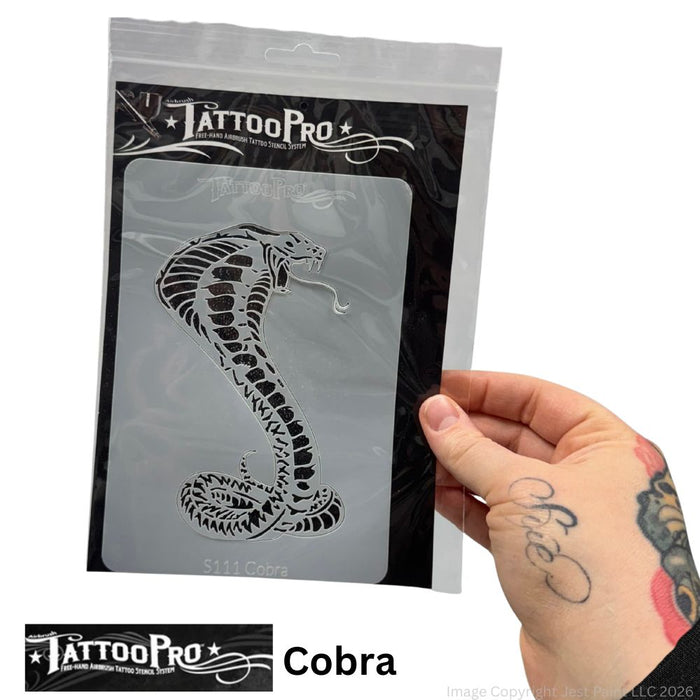 Tattoo Pro  | Body Painting Stencil - SINGLES Cobra - S111