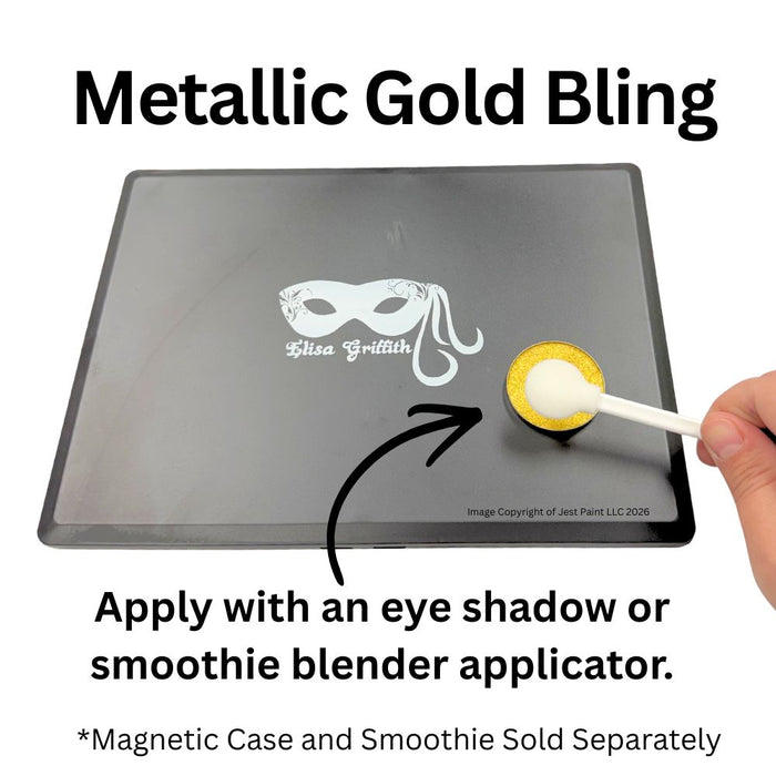 Color Me Pro Face Painting Powder by Elisa Griffith | Metallic Gold Bling (3.5 gr)