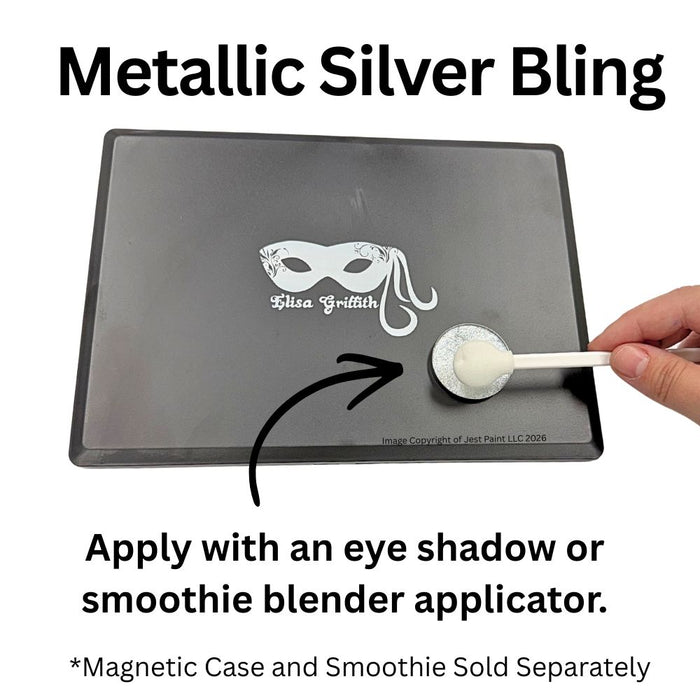 Color Me Pro Face Painting Powder by Elisa Griffith | Metallic Silver Bling (3.5 gr)