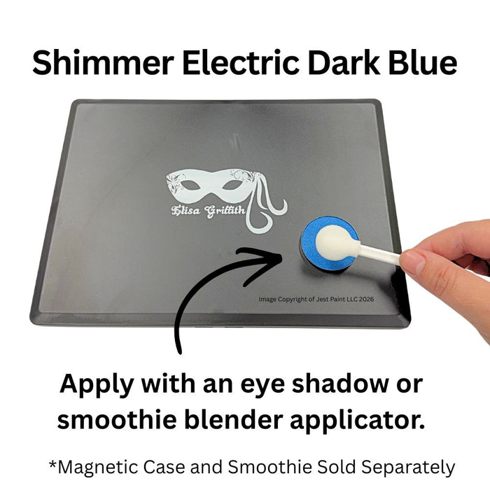 Color Me Pro Face Painting Powder by Elisa Griffith | Shimmer Electric Dark Blue (3.5 gr)