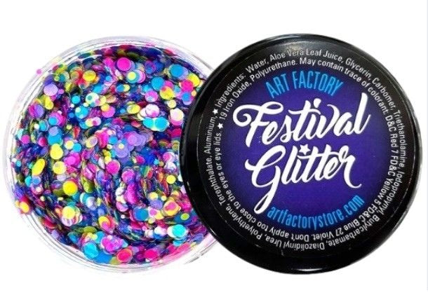 Festival Glitter | Chunky Glitter Gel - UV Confetti Glow - 1.2 oz