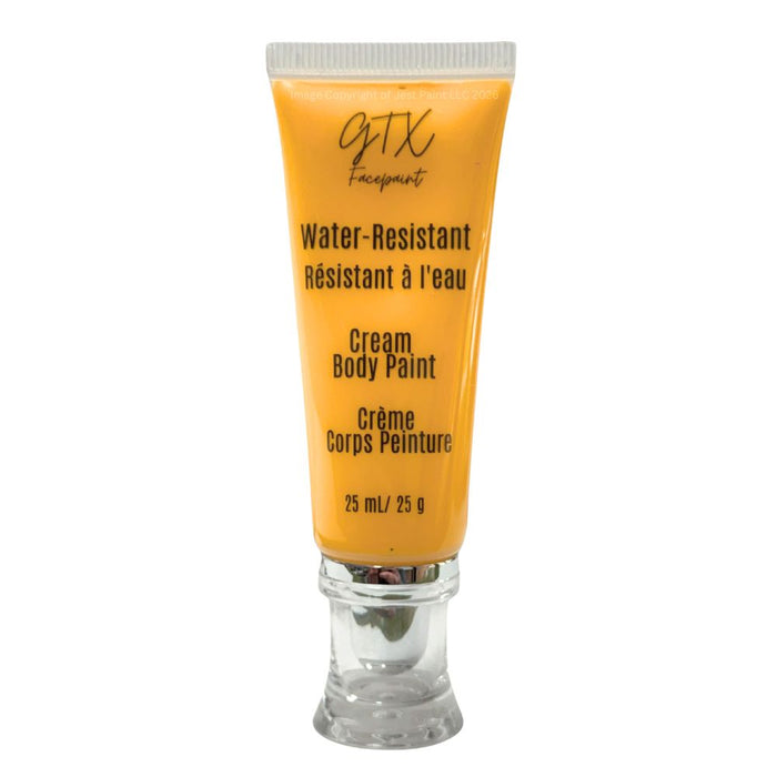 GTX Face Paint | Silicone Based Water Resistant Cream - Cornbread Yellow  - 25ml Easy Squeezy Tube