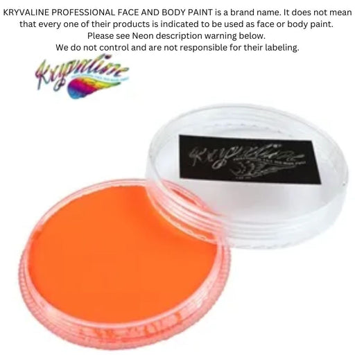 Kryvaline Paint (Creamy line) - Neon Fluorescent GOLD (Neon Orange) 30gr (SFX - Non Cosmetic)