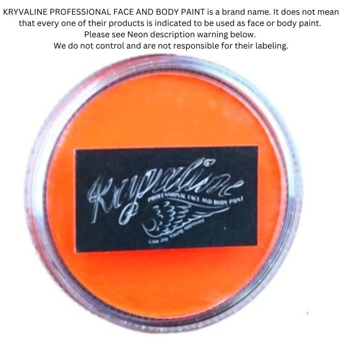 Kryvaline Paint (Creamy line) - Neon Fluorescent GOLD (Neon Orange) 30gr (SFX - Non Cosmetic)