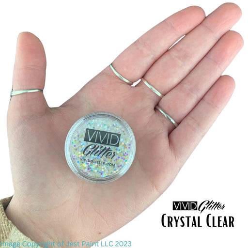 VIVID Glitter | LOOSE Chunky Hair and Body Glitter - Crystal Clear - Small Chunks (7.5gr)