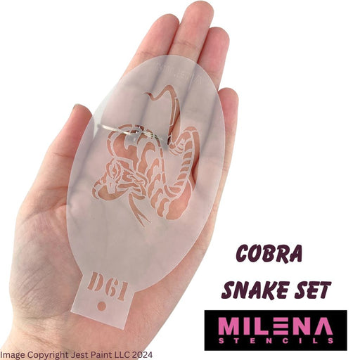 MILENA STENCILS | Face Painting Stencil -  (Cobra Snake Set)  D61