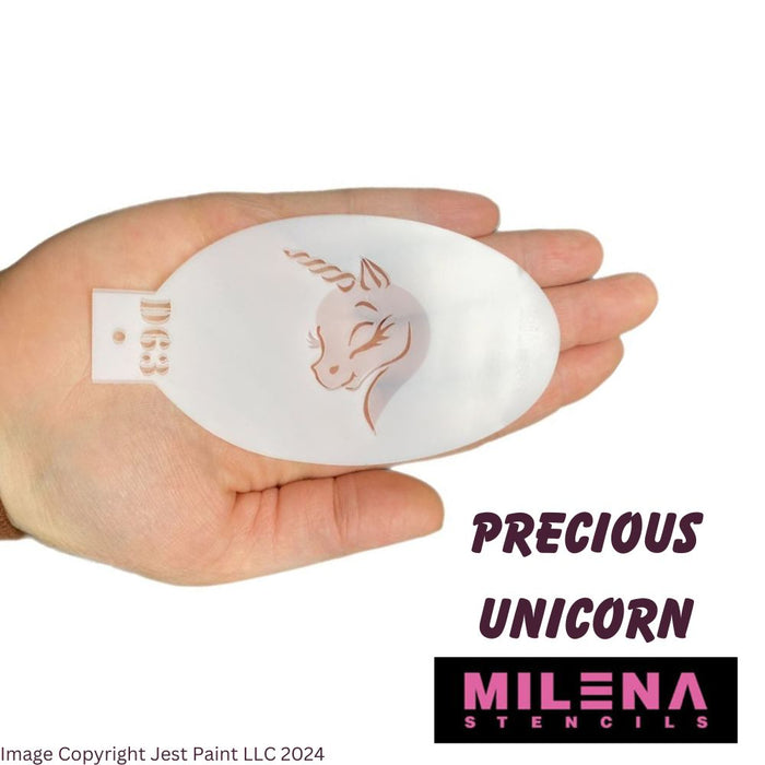 MILENA STENCILS | Face Painting Stencil -  (Precious Unicorn Set)  D63