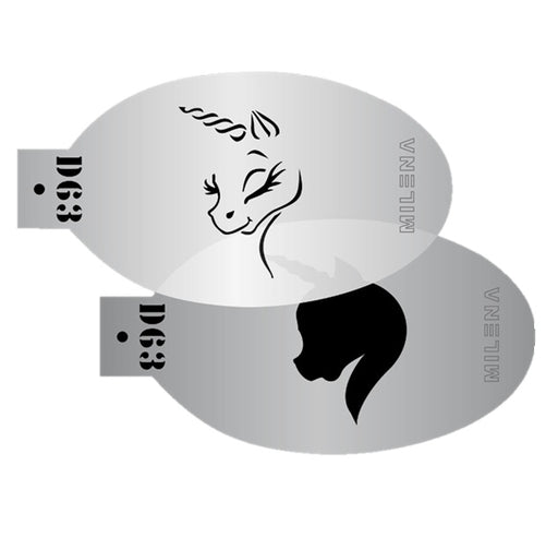 MILENA STENCILS | Face Painting Stencil -  (Precious Unicorn Set)  D63