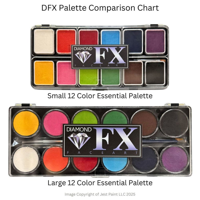 Diamond FX Face Paint -  Small 12 Color Essential  Palette