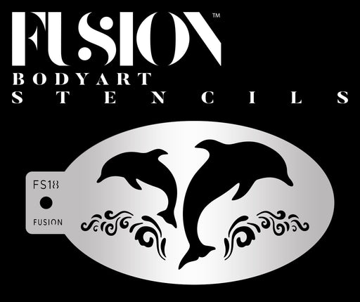 Fusion Body Art | Face Painting Stencil - Dancing Dolphin FS18