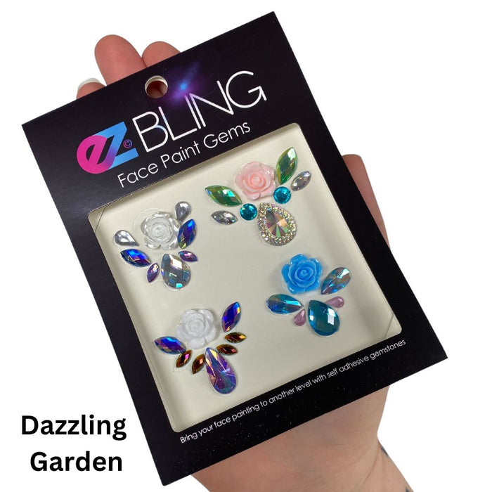 EZ BLING | Face Gem Clusters | Dazzling Garden Bling (4 Pieces)