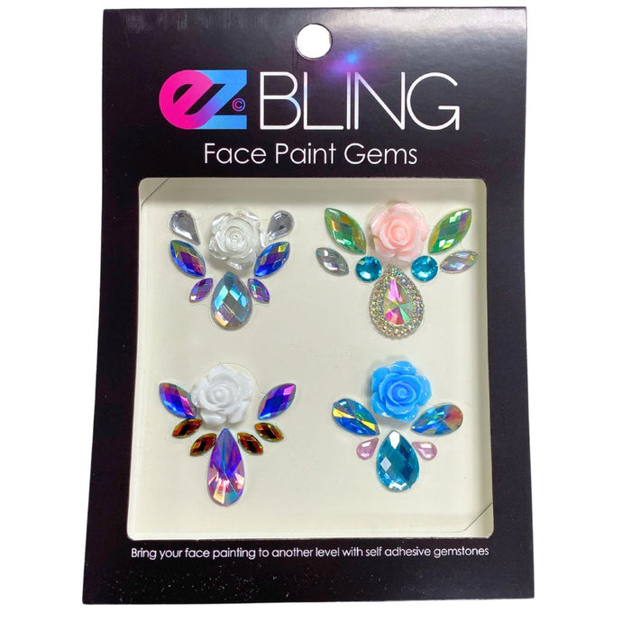 EZ BLING | Face Gem Clusters | Dazzling Garden Bling (4 Pieces)