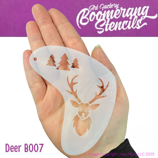 Art Factory | Boomerang Face Painting Stencil - Deer (B007)