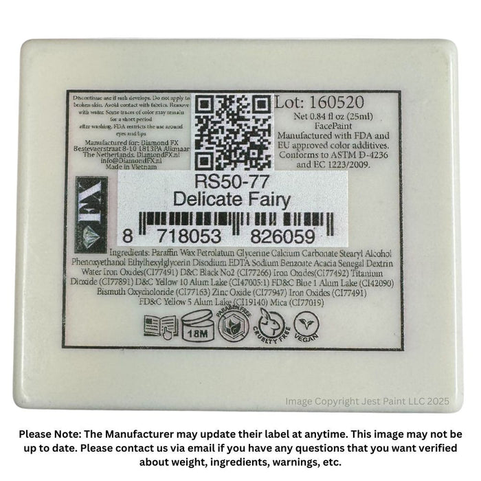 DFX Face Paint Rainbow Cake - LARGE DELICATE FAIRY - (RS50-77) Approx. Net Wt. 50ml #30