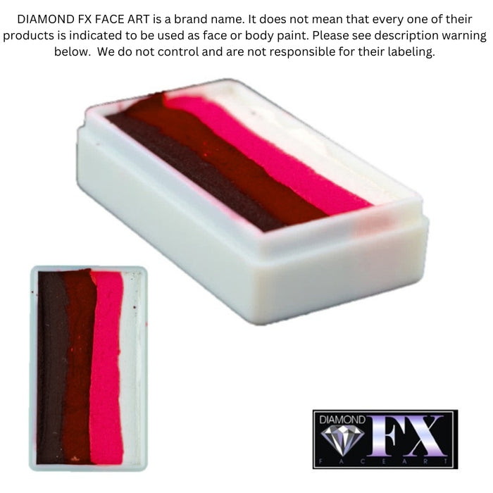 DFX Special Effects Paint Rainbow Cake - Small Evil Rose (RS30-55)  Approx. 14ml / .47 fl oz #29 (SFX - Non Cosmetic)