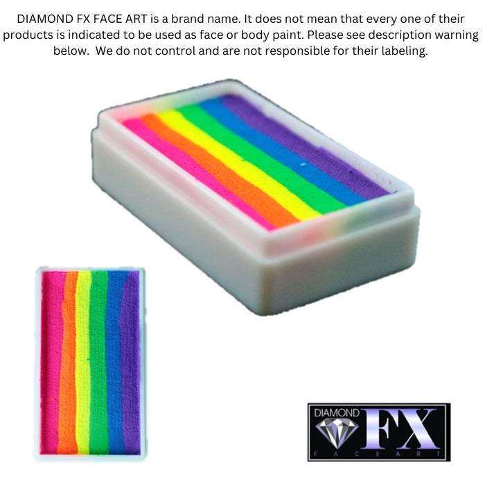 DFX Special Effects Paint Rainbow Cake - Small Neon Nights (RS30-7) Approx. Net 14ml /.47 fl oz  #7 (SFX - Non Cosmetic)