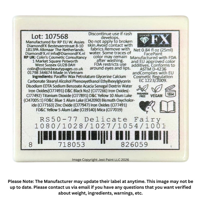 DFX Face Paint Rainbow Cake - LARGE DELICATE FAIRY - (RS50-77) Approx. Net Wt. 50ml #30