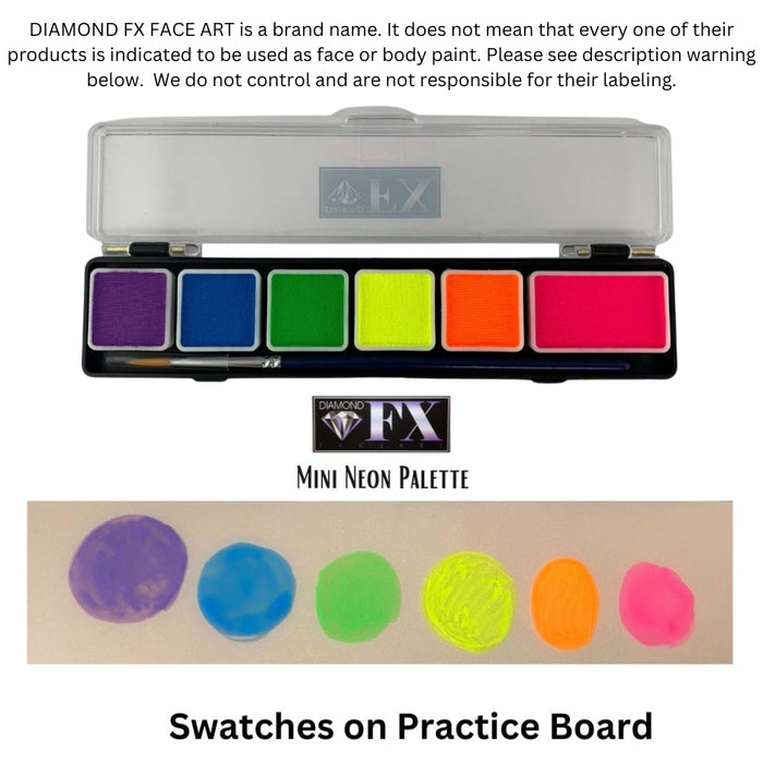 Diamond FX Paint - 6 Color Extra Small Neon Palette (SFX - Non Cosmetic)