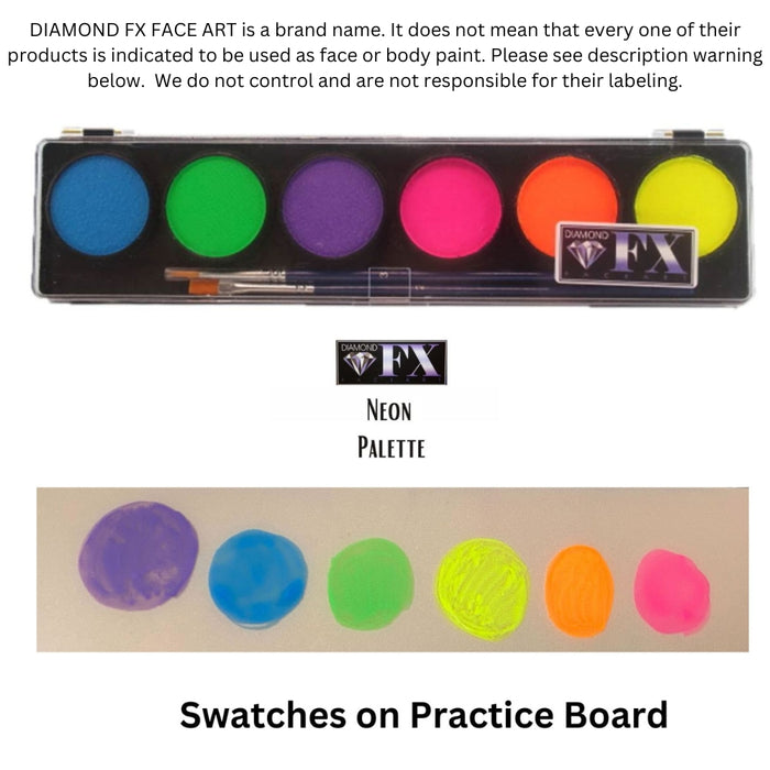 Diamond FX Paint - 6 Color Neon  Palette (SFX - Non Cosmetic)
