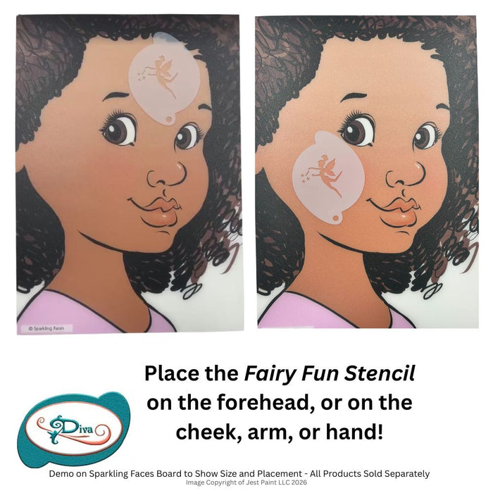 Diva Stencils | Face Painting Stencil | Fairy Fun (00441)