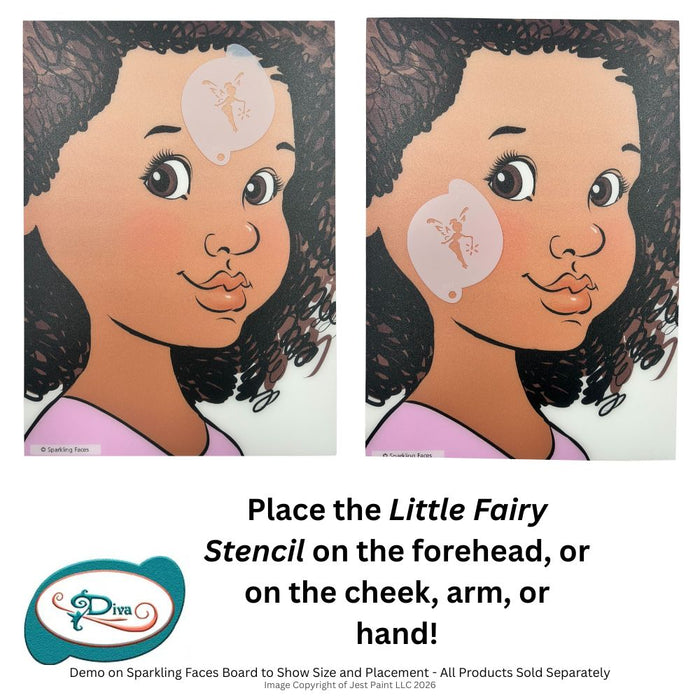 Diva Stencils | Face Painting Stencil | Little Fairy (547)