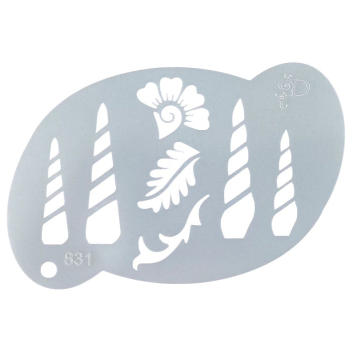 Diva Stencils | Face Painting Stencil | Ace Unicorn Horn (831)