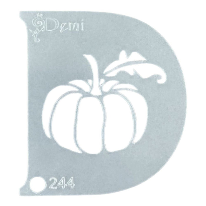 Diva Stencils | Face Painting Stencil | Demi Pumpkin w Leaf (244)