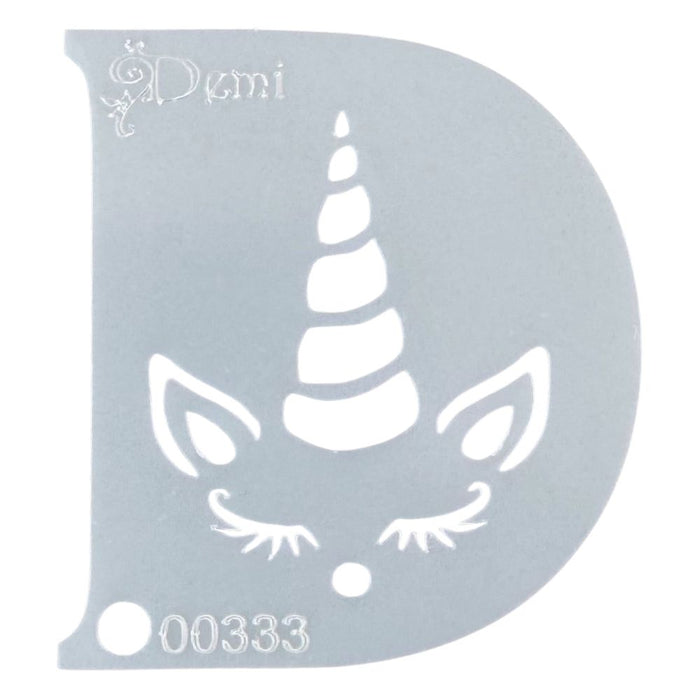 Diva Stencils | Face Painting Stencil | Demi Unicorn (333)