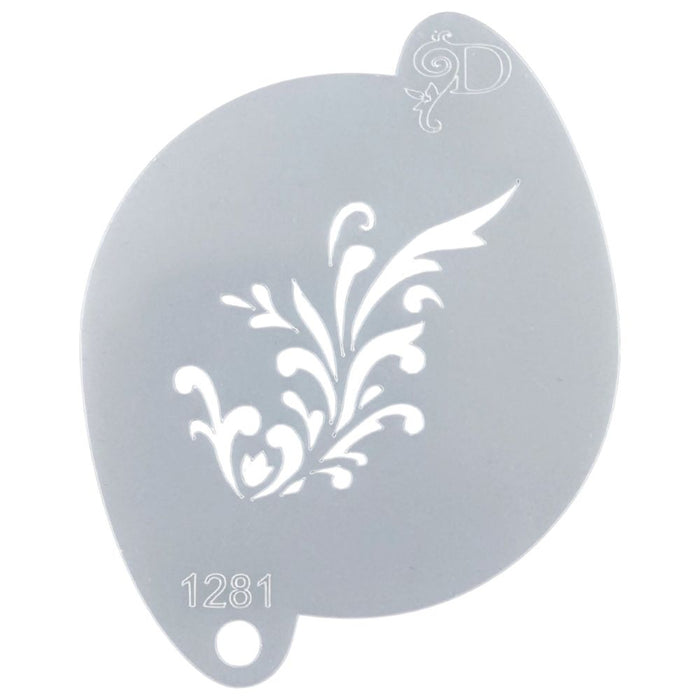 Diva Stencils | Face Painting Stencil | Small Blooming Vine (001281)