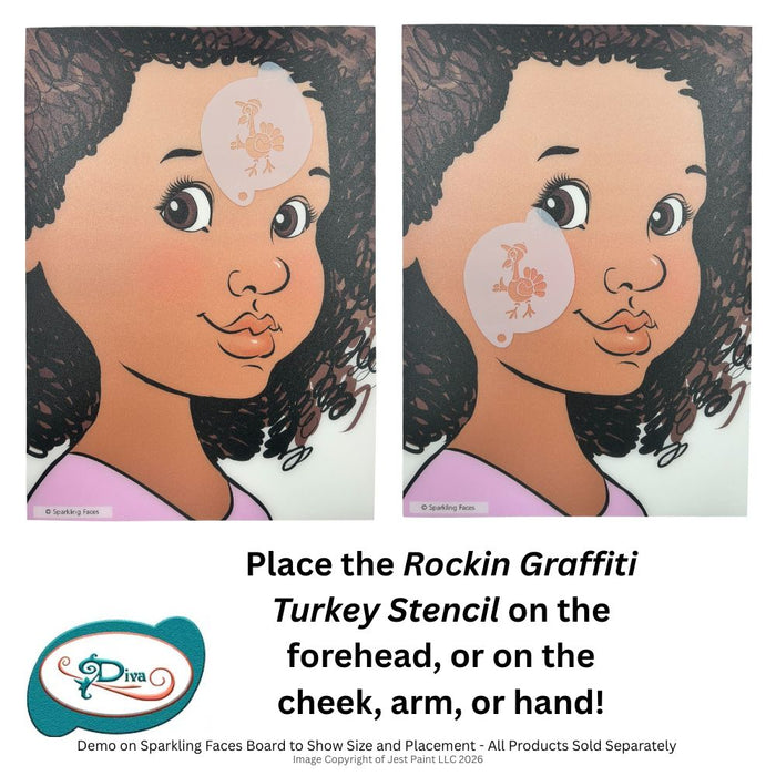 Diva Stencils | Face Painting Stencil |  Rockin Graffiti Turkey (1067)