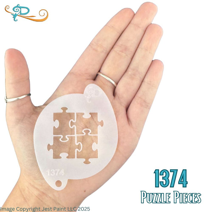 Diva Stencils | Face Painting Stencil | Puzzle Pieces (1374)
