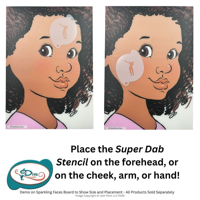 Diva Stencils | Face Painting Stencil | Super Dab (807)