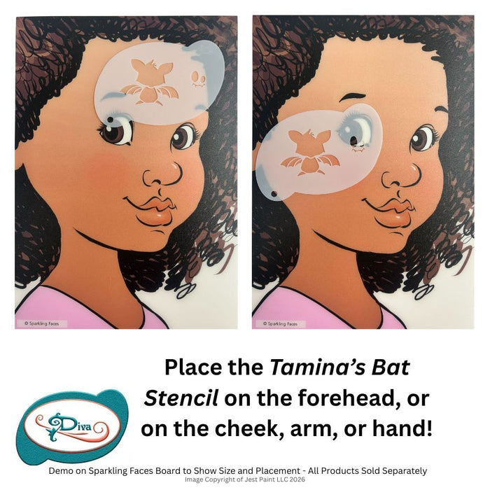 Diva Stencils | Face Painting Stencil | Tamina Bat (1000)