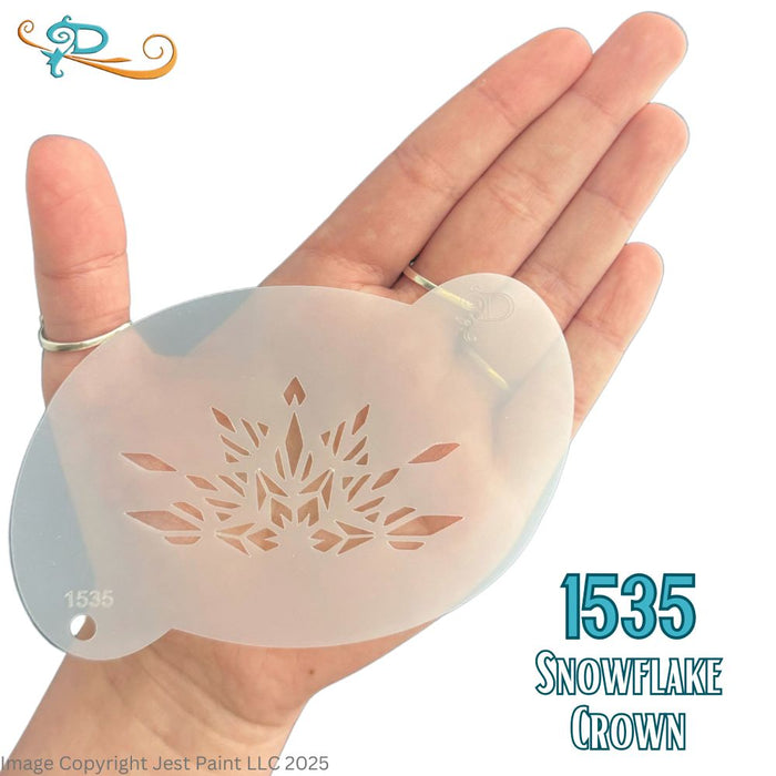 Diva Stencils | Face Painting Stencil | Snowflake Crown (1535)