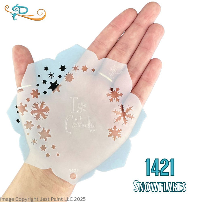 Diva Stencils | Face Painting Stencil | Eye Candy - Snowflakes (1421)