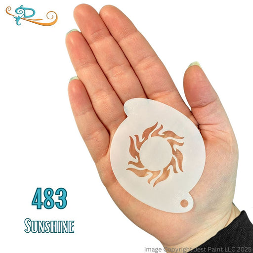 Diva Stencils | Face Painting Stencil | Sunshine (483)