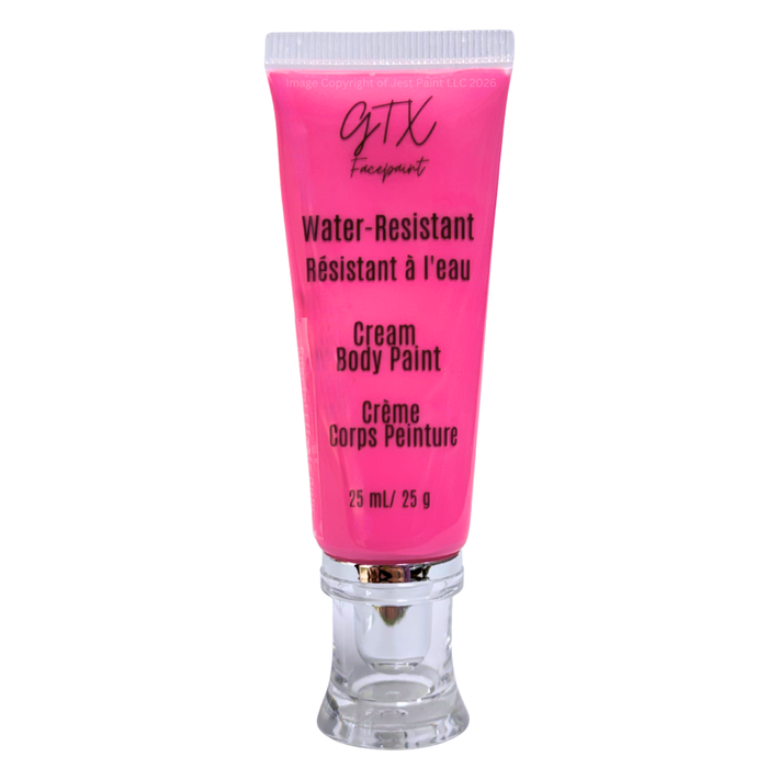 GTX Paint | Silicone Based Water Resistant Cream - Neon Dolly Pink - 25ml Easy Squeezy Tube (SFX - Non Cosmetic)