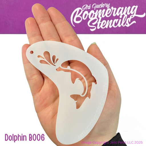 Art Factory | Boomerang Face Painting Stencil - Dolphin (B006)