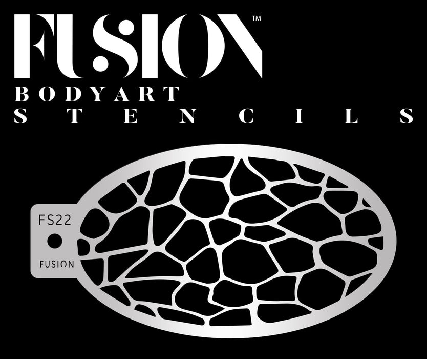 Fusion Body Art | Face Painting Stencil - Dragon Scales FS22