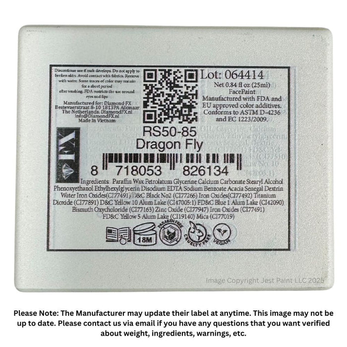 DFX Face Paint Rainbow Cake - Large Dragon Fly (RS50-85) Approx. 50gr #25