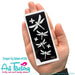 Art Factory | Glitter Tattoo Stencil - (336) Dragon Fly Splash - 5 Pack - #26