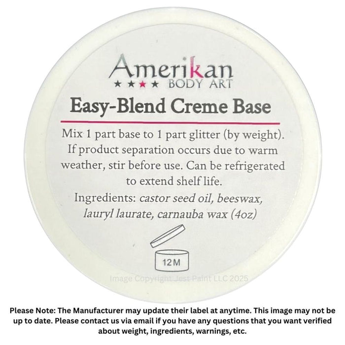 Amerikan Body Art | Easy Blend Creme BASE - New Formula  (4 ounces)