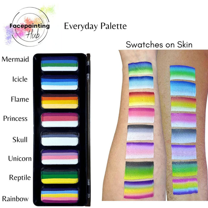 Facepainting Hub | Face Painting Palette |  EVERYDAY PALETTE  (8 x 14gr)