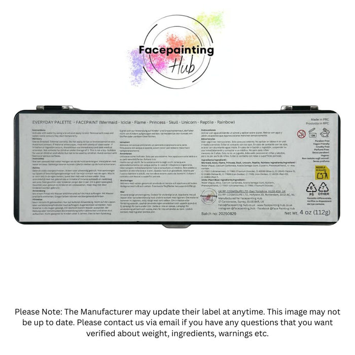 Facepainting Hub | Face Painting Palette |  EVERYDAY PALETTE  (8 x 14gr)