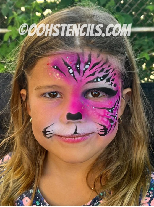 Ooh! Face Painting Stencil | Tiger Marks for Full Face (F01)