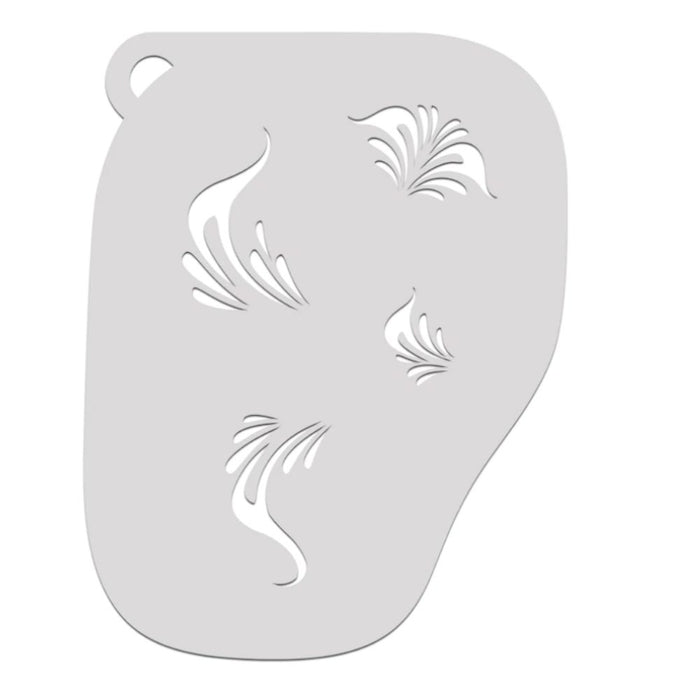 Ooh! Face Painting Stencil | Flourish Brushstrokes (F20)